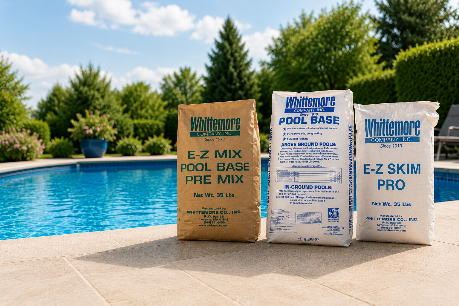 Swimming pool installation using vermiculite base material for a smooth durable pool bottom